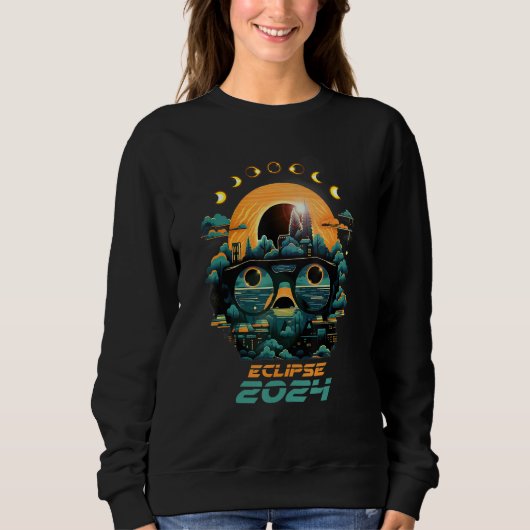 Eclipse Phases Total Solar Eclipse 2024 Sweatshirt (Vorderseite)