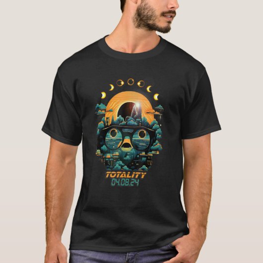 Eclipse Phases Total Solar Eclipse 2024 Totality A T-Shirt (Vorderseite)