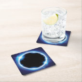 Eclipse Rechteckiger Pappuntersetzer (Vor Ort)