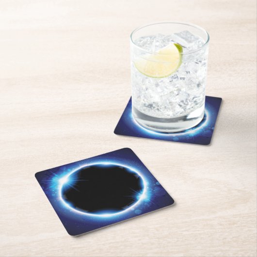 Eclipse Rechteckiger Pappuntersetzer (Vor Ort)