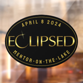 Eclipse schwarz und gold Ihr Ziel für die Stadtbeo Fensteraufkleber