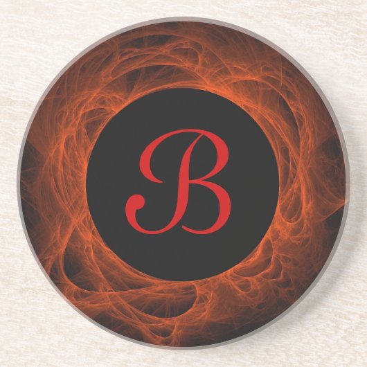 Eclipse Series-1 Red Fraktal Untersetzer - 1 von (Vorne)