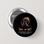 Eclipse Shirt 2024 Niagara Falls Solar Eclipse Gle Button (Vorne & Hinten)
