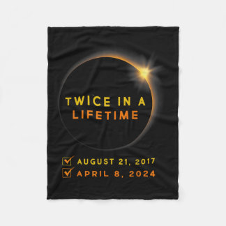 Eclipse Shirt zweimal im Leben 2024 Solar Eclipse Fleecedecke