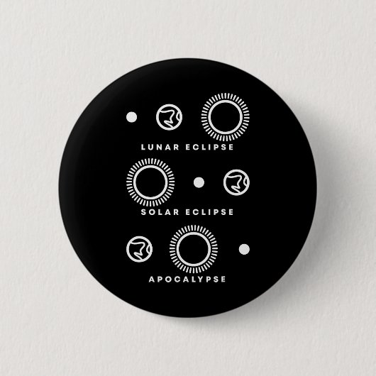 Eclipse Solar Eclipse Apokalypse Button (Vorderseite)