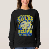 Eclipse Solar Totality 2024 Souvenir Retro April 8 Sweatshirt (Vorderseite)