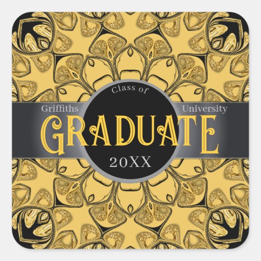 Eclipse Sunflower Mandala Abschluss Sticker (Vorderseite)