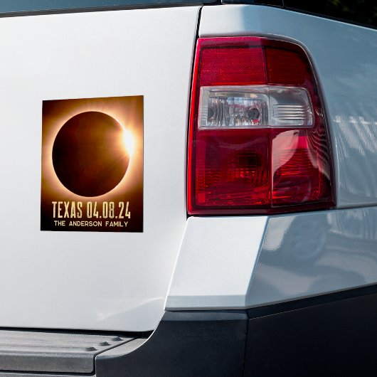 Eclipse Texas 2024 Personalisiert Aufkleber