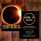 Eclipse Texas 2024 Personalisiert Einladung