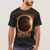 Eclipse Texas 2024 Personalisiert T-Shirt (Vorderseite)