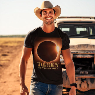 Eclipse Texas 2024 Personalisiert T-Shirt