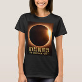 Eclipse Texas 2024 Personalisiert T-Shirt (Vorderseite)