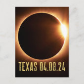Eclipse Texas insgesamt 2024 Totality Solar Eclips Postkarte (Vorderseite)