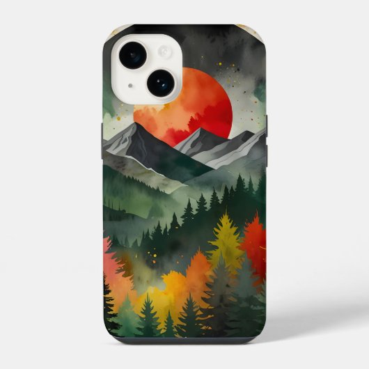Eclipse über der Wildnis iPhone Hülle (Rückseite)