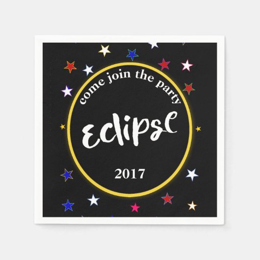 Eclipse und Stars Party Napkins Serviette (Vorderseite)