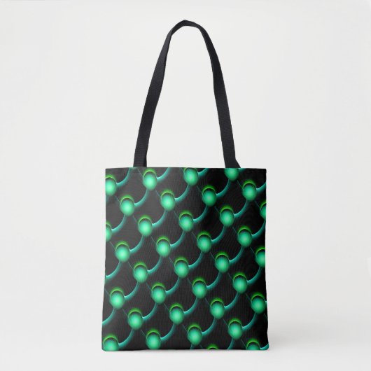 ECLIPSE Vibranding Green Fraktal Spheres in Black Tasche (Vorderseite)