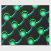 ECLIPSE Vibraning Green Black Geschenkpapier (Flach)