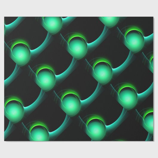 ECLIPSE Vibraning Green Black Geschenkpapier (Flach)