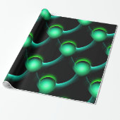ECLIPSE Vibraning Green Black Geschenkpapier (Ungerollt)