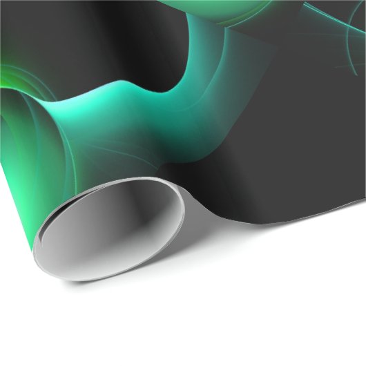 ECLIPSE Vibraning Green Black Geschenkpapier (Rolleneckpunkt)