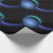 ECLIPSE Vibranly Aquamarin Blue, Türkis, Schwarz Geschenkpapier (Ecke)