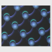 ECLIPSE Vibranly Aquamarin Blue, Türkis, Schwarz Geschenkpapier (Flach)