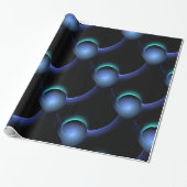 ECLIPSE Vibranly Aquamarin Blue, Türkis, Schwarz Geschenkpapier (Ungerollt)