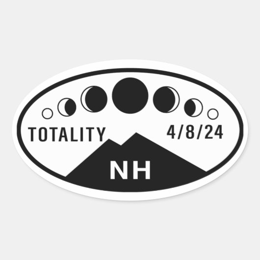 Eclipse Water Flasche Sticker - New Hampshire - 24 (Vorderseite)