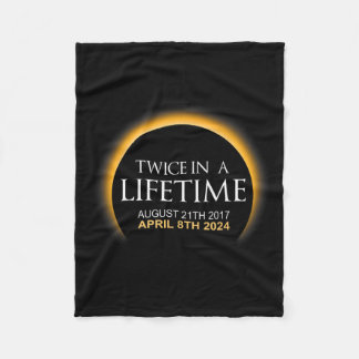 Eclipse zweimal im Leben 2024 Solar Eclipse Fleecedecke