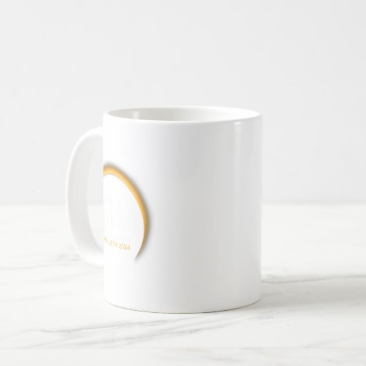 Eclipse zweimal im Leben 2024 Solar Eclipse Kaffeetasse (Vorderseite Links)