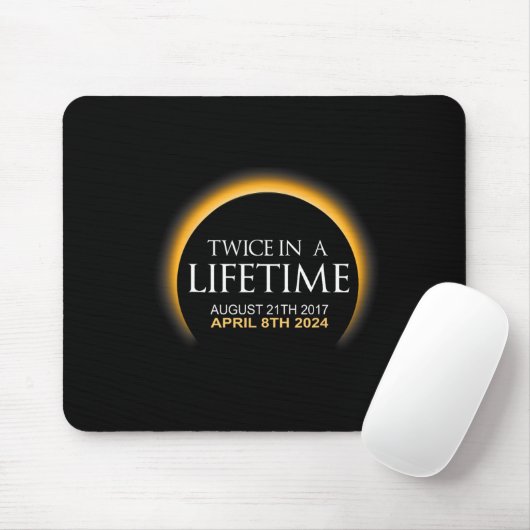 Eclipse zweimal im Leben 2024 Solar Eclipse Mousepad (Mit Mouse)