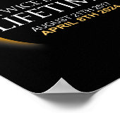 Eclipse zweimal im Leben 2024 Solar Eclipse Poster (Ecke)