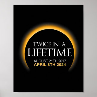 Eclipse zweimal im Leben 2024 Solar Eclipse Poster