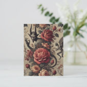 Eclipsed Grace - Gothic Viktorianisch Feiertagspostkarte (Stehend Vorderseite)