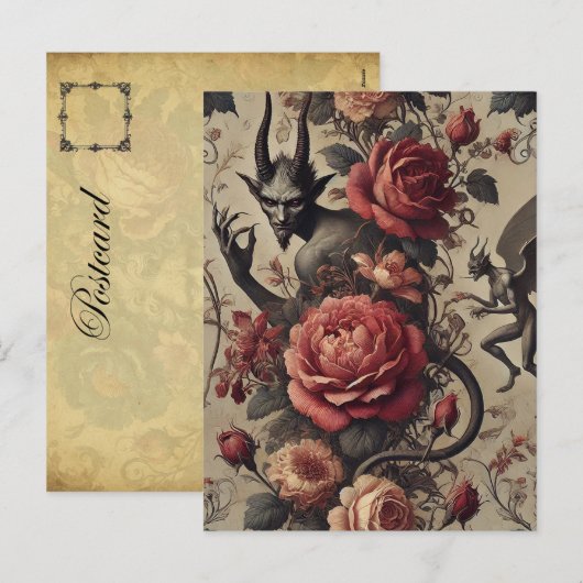 Eclipsed Grace - Gothic Viktorianisch Feiertagspostkarte (Vorne/Hinten)