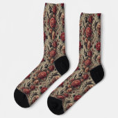 Eclipsed Grace - Gothic Viktorianisch Tapestry Socken (Linkes Detail)