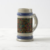 Eclipsed Suns & Pyramids Blue 650ml Drinking Stein Bierglas (VorderseiteRechts)