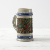 Eclipsed Suns & Pyramids Blue 650ml Drinking Stein Bierglas (Vorderseite Links)