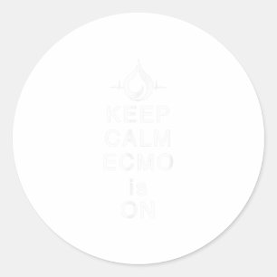 ECMO PRN Behalt Calm ECMO ist On TShirt Runder Aufkleber