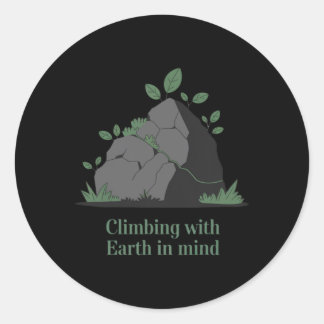 Eco-friendly Climbing Design Runder Aufkleber