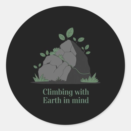 Eco-friendly Climbing Design  Runder Aufkleber (Vorderseite)