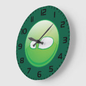 Eco-Friendly Green Footprint Icon Große Wanduhr (Winkel)