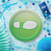 Eco-Friendly Green Footprint Icon Pappteller (Party)