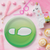 Eco-Friendly Green Footprint Icon Pappteller (Party)