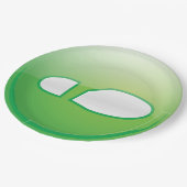 Eco-Friendly Green Footprint Icon Pappteller (Schrägansicht)