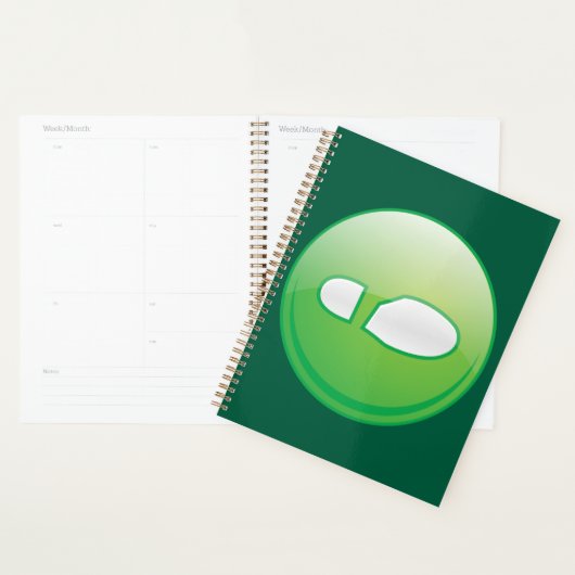 Eco-Friendly Green Footprint Icon Planer (Anzeige)