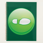 Eco-Friendly Green Footprint Icon Planer (Vorderseite)