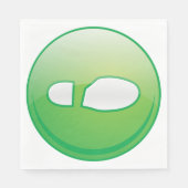 Eco-Friendly Green Footprint Icon Serviette (Vorderseite)
