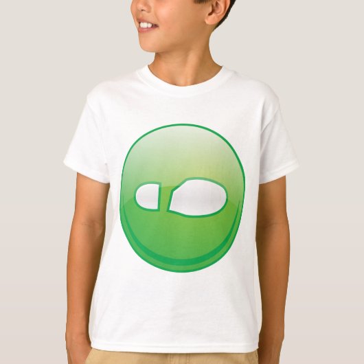 Eco-Friendly Green Footprint Icon T-Shirt (Vorderseite)