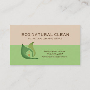 Eco Friendly House Cleaning Service All Natural Visitenkarte